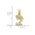 Image of 10K Yellow Gold Mini Flamingo Pendant