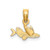 Image of 10K Yellow Gold Mini Flying Fish Pendant