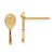 Image of 10k Yellow Gold Mini Tennis Racquet w/ Ball Stud Post Earrings