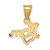 Image of 10k Yellow Gold Mom with Heart Pendant
