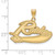Image of 10K Yellow Gold Mt Union College Large Pendant by LogoArt