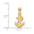 10K Yellow Gold Navy Small Pendant by LogoArt