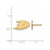 Image of 10K Yellow Gold NHL Anaheim Ducks X-Small Post Earrings by LogoArt