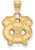 Image of 10K Yellow Gold NHL Chicago Blackhawks Small Pendant by LogoArt (1Y038BLA)