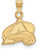 Image of 10K Yellow Gold NHL Colorado Avalanche Small Pendant by LogoArt