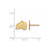 Image of 10K Yellow Gold NHL Colorado Avalanche X-Small Post Earrings by LogoArt