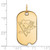 10K Yellow Gold NHL Pittsburgh Penguins Small Dog Tag by LogoArt