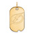 10K Yellow Gold NHL Tampa Bay Lightning Small Dog Tag by LogoArt