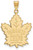 Image of 10K Yellow Gold NHL Toronto Maple Leafs XL Pendant by LogoArt