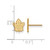 10K Yellow Gold NHL Toronto Maple Leafs X-Small Post Earrings by LogoArt