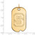 Image of 10K Yellow Gold North Carolina State University Large Dog Tag by LogoArt