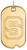 Image of 10K Yellow Gold North Carolina State University Large Dog Tag by LogoArt