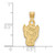 Image of 10K Yellow Gold North Carolina State University Small Pendant LogoArt (1Y044NCS)