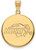 Image of 10K Yellow Gold North Dakota State Large Disc Pendant by LogoArt