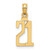 Image of 10k Yellow Gold Number 21 Pendant