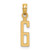 Image of 10k Yellow Gold Number 6 Block Pendant