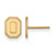 10K Yellow Gold Ohio State University X-Small Post Earrings by LogoArt 1Y051OSU