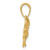 Image of 10K Yellow Gold Open Mouthed Bass Fish Pendant