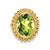 Image of 10K Yellow Gold Oval Peridot Chain Slide Pendant