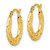 Image of 18mm 10k Yellow Gold Patterned Hollow Hoop Earrings