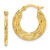 Image of 18mm 10k Yellow Gold Patterned Hollow Hoop Earrings