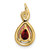Image of 10K Yellow Gold Pear Garnet and Diamond Pendant