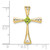 Image of 10k Yellow Gold Peridot and Diamond Cross Pendant