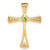 Image of 10k Yellow Gold Peridot and Diamond Cross Pendant