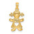 Image of 10K Yellow Gold Playful Girl w/Cut Out Heart Pendant