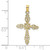 Image of 10k Yellow Gold Polished & Cut-Out Cross Pendant