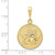 Image of 10K Yellow Gold Polished & Satin Angel Pendant 10C1896