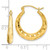 Image of 23.35mm 10k Yellow Gold Polished & Shiny-Cut Hoop Earrings
