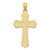 Image of 10k Yellow Gold Polished & Textured Crucifix Pendant