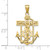 Image of 10K Yellow Gold Polished & Textured Mini Mariners Crucifix Pendant