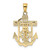 Image of 10K Yellow Gold Polished & Textured Mini Mariners Crucifix Pendant