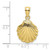 Image of 10K Yellow Gold Polished 2-D Scallop Shell Pendant