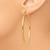 Image of 49mm 10k Yellow Gold Polished 2mm Tube Hoop Earrings 10T921