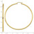 Image of 60mm 10k Yellow Gold Polished 2mm Tube Hoop Earrings 10T924