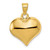 Image of 10K Yellow Gold Polished 3-D Heart Pendant 10C2912