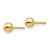 Image of 4mm 10k Yellow Gold Polished 4mm Ball Stud Post Earrings