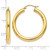 Image of 28mm 10k Yellow Gold Polished 4mm Tube Hoop Earrings 10T948