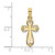 Image of 10K Yellow Gold Polished and Cut-Out Engraved Cross Pendant