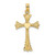 Image of 10K Yellow Gold Polished and Engraved Cross W/ Heart Pendant