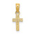 Image of 10K Yellow Gold Polished and Engraved Mini Cross Pendant