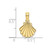 Image of 10K Yellow Gold Polished and Engraved Shell Pendant