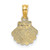 Image of 10K Yellow Gold Polished and Engraved Shell Pendant