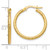 Image of 25mm 10k Yellow Gold Polished and Textured Hinged Hoop Earrings 10LE248