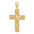 Image of 10k Yellow Gold Polished and Textured Nugget Block Style Cross Pendant