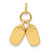 Image of 10K Yellow Gold Polished Baby Shoes Charm