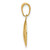 Image of 10k Yellow Gold Polished Baseball Closed Back Pendant